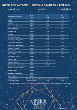 Urnik brezplačnih avtobusov